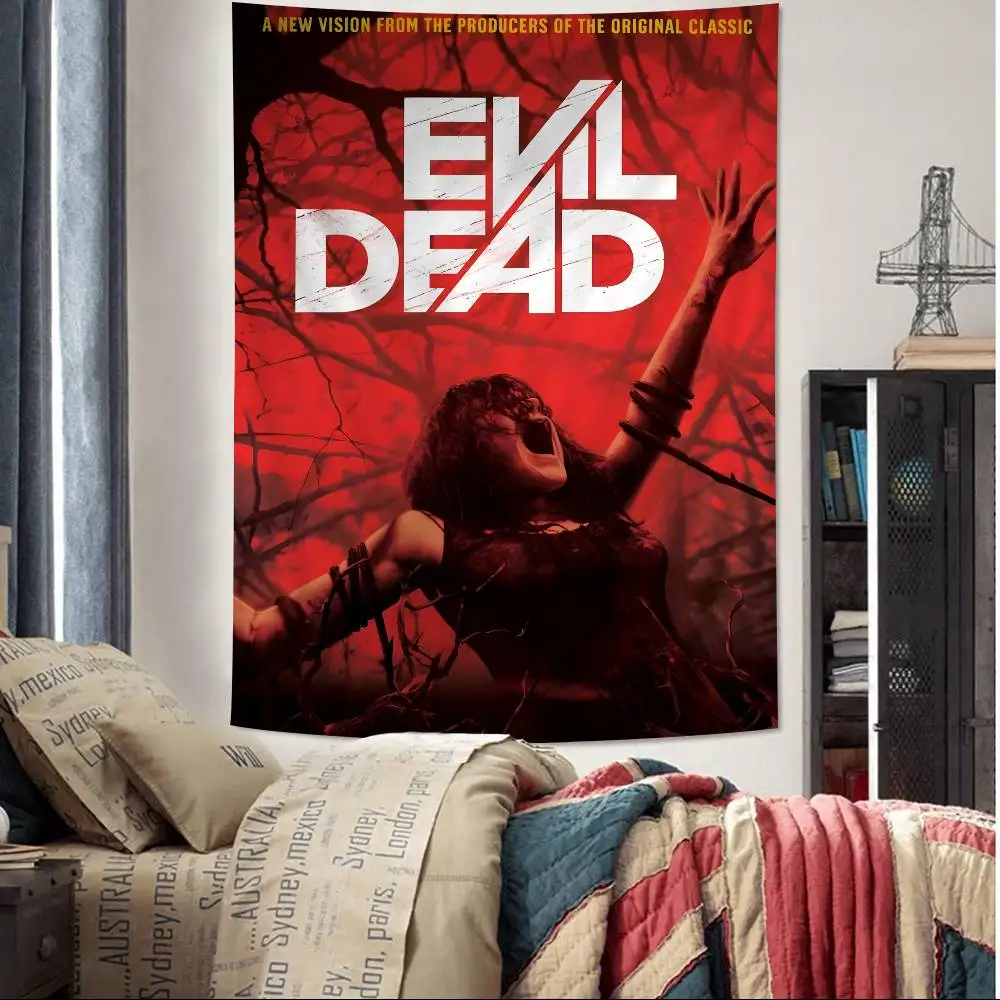 فيلم الرعب الكلاسيكي قماش الفن الشر الميت مطبوعة كبيرة قماش مزخرف جداري الجدار الشنق الديكور ديكور منزلي بطانية