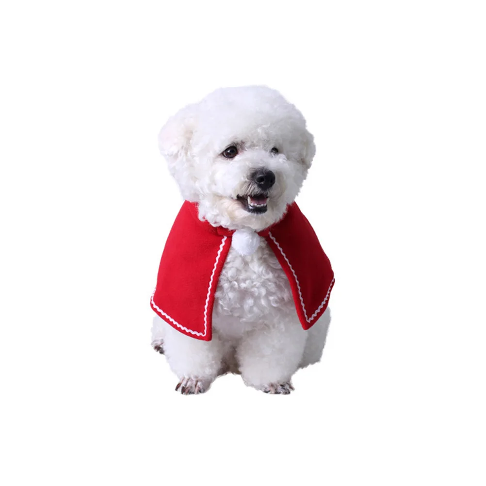 

Red Polar Fleece Pet Cape Size Comfortable Pet Christmas Costume Cloak Cat Dog Christmas Party Accessories