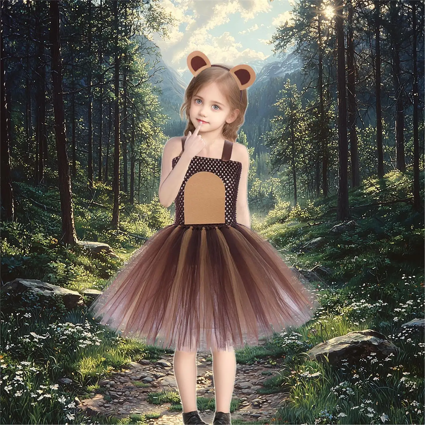 Cartoon Dierenkostuum Dr Bruine Beer Prestatie Outfit Halloween Kinder Stage Performance Kleding PU Materiaal