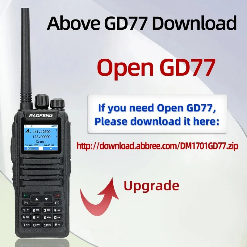 Baofeng Radio Dmr Dm-1701 Open Gd77 Sms 5W Digital Walkie Talkie  Hunting Camping Two-Way Radio view 2