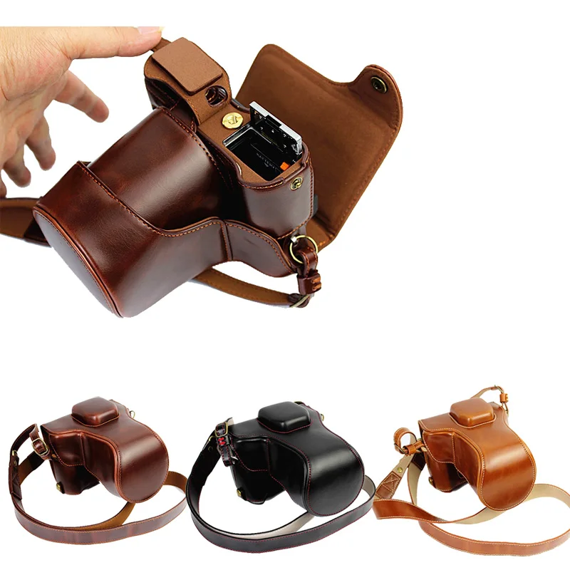 For Fujifilm XT10 XT20 XT30 18-50mm Lens Camera Bag Leather Strap Strap Open Battery Design Luxury PU Leather Camera Bag