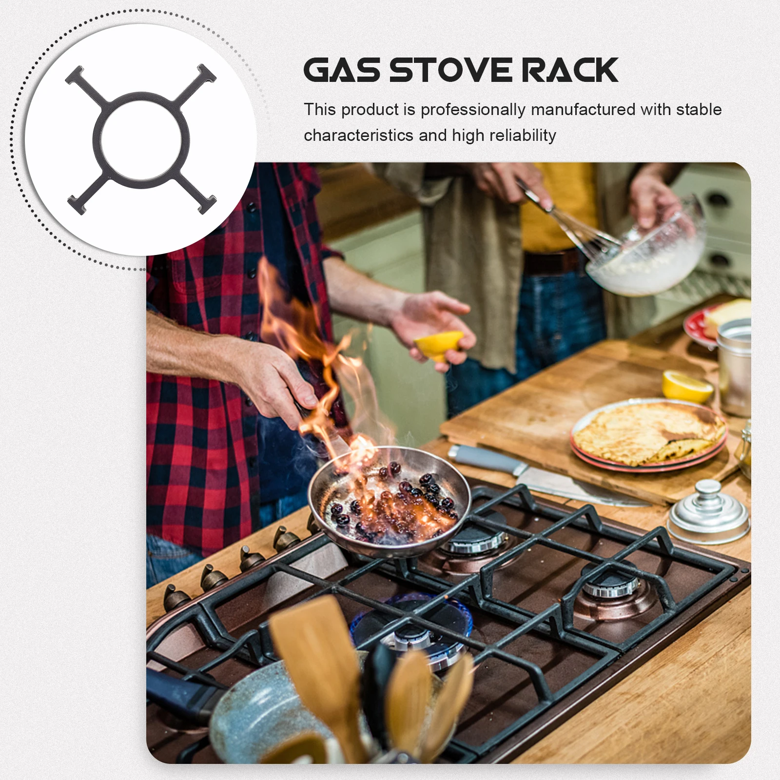 

Gas Stove Rack Compact Multi-functional Pots Gas Stoves High Temperature Resistant Anti-slip Wok Kitchen Tools Cookware