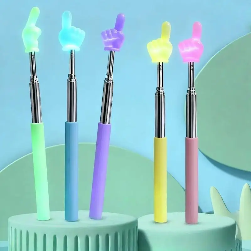 

5/10 шт. Учебные указки-палочки для чтения, светящиеся в темноте, выдвижные указки-палочки для чтения, школьные и офисные принадлежности