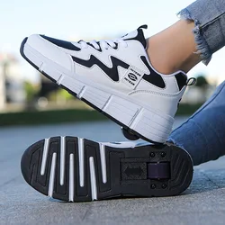 Dzieci wrotki buty 2 koła dziewczyna chłopiec łyżwiarstwo Sneaker latające buty oddychające dziecko prezent lato na świeże powietrze odpinane trampki