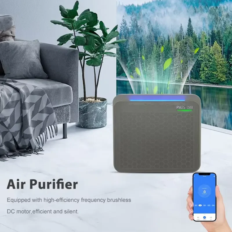 Portable Smart Air Purifier with Touch Control for Home Hotel Office Commercial Use High Efficiency Dust Removal Cleaner