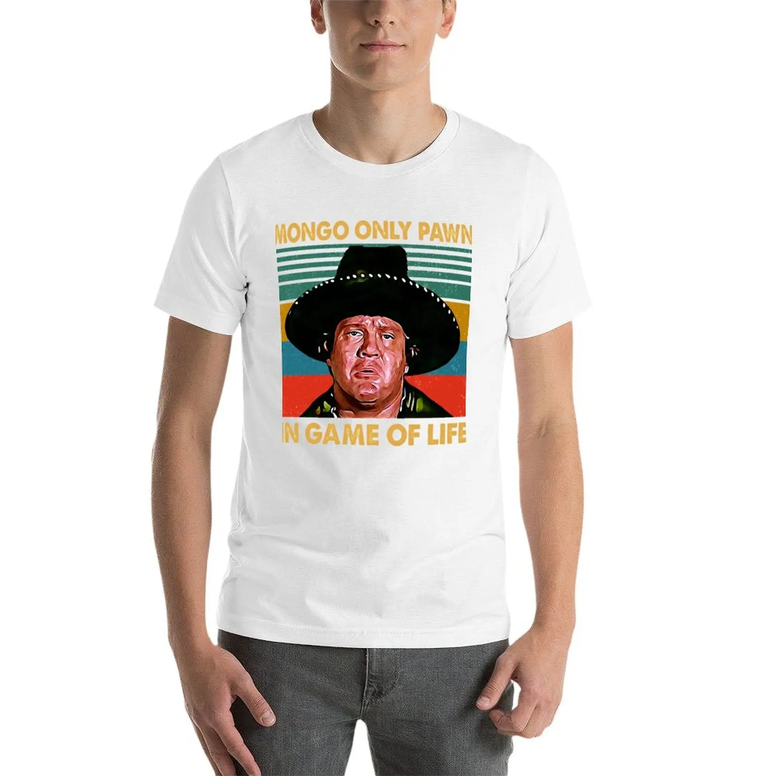 نموذج جميل ريترو مونغو فقط البيدق في لعبة الحياة 80S فيلم رائع لمحبي الأفلام تي شيرت تي شيرت رجل عادي تي شيرت #4