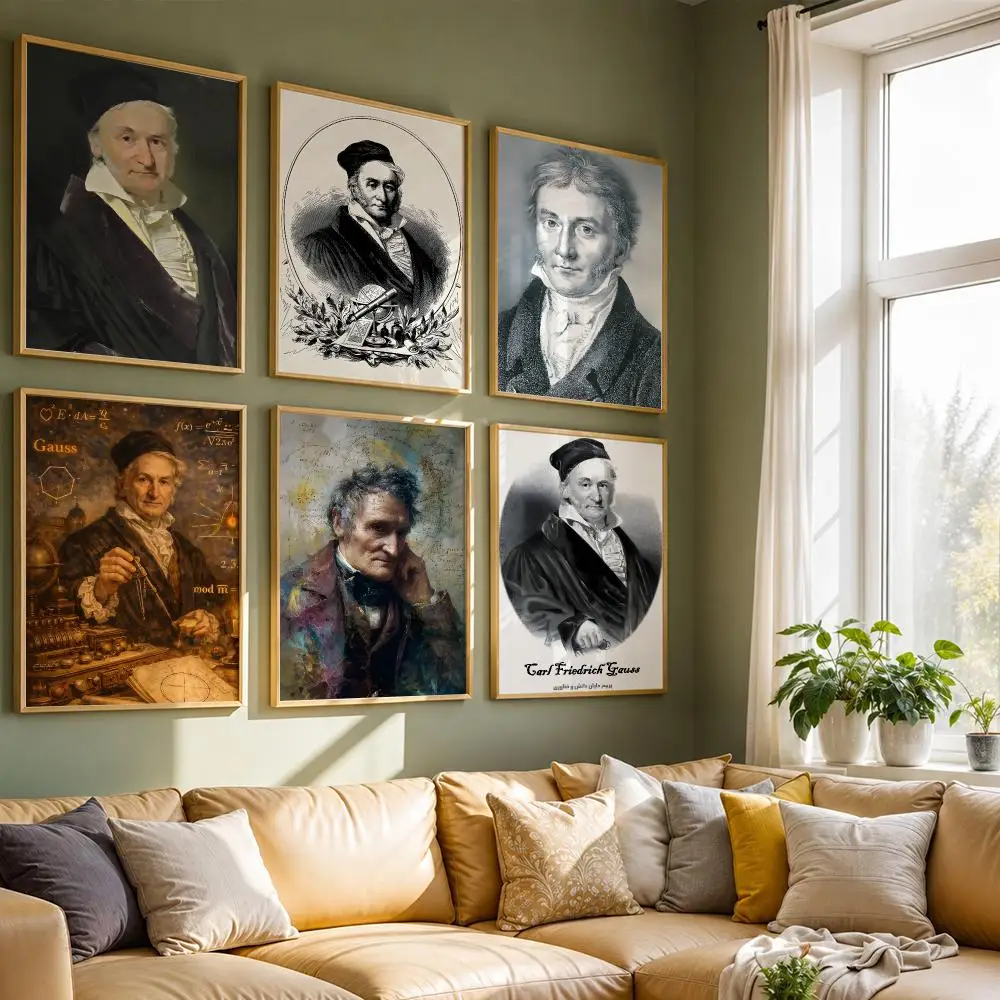 Carl Friedrich Gauss Poster HD Quality Wall Art Retro Posters For Home Room Wall Decor Kawaii Room Decor