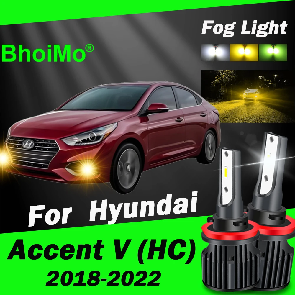 

Передняя противотуманная фара BhoiMo для Hyundai Accent V HC, светодиодная лампа 2018 2019 2020 2021 2022