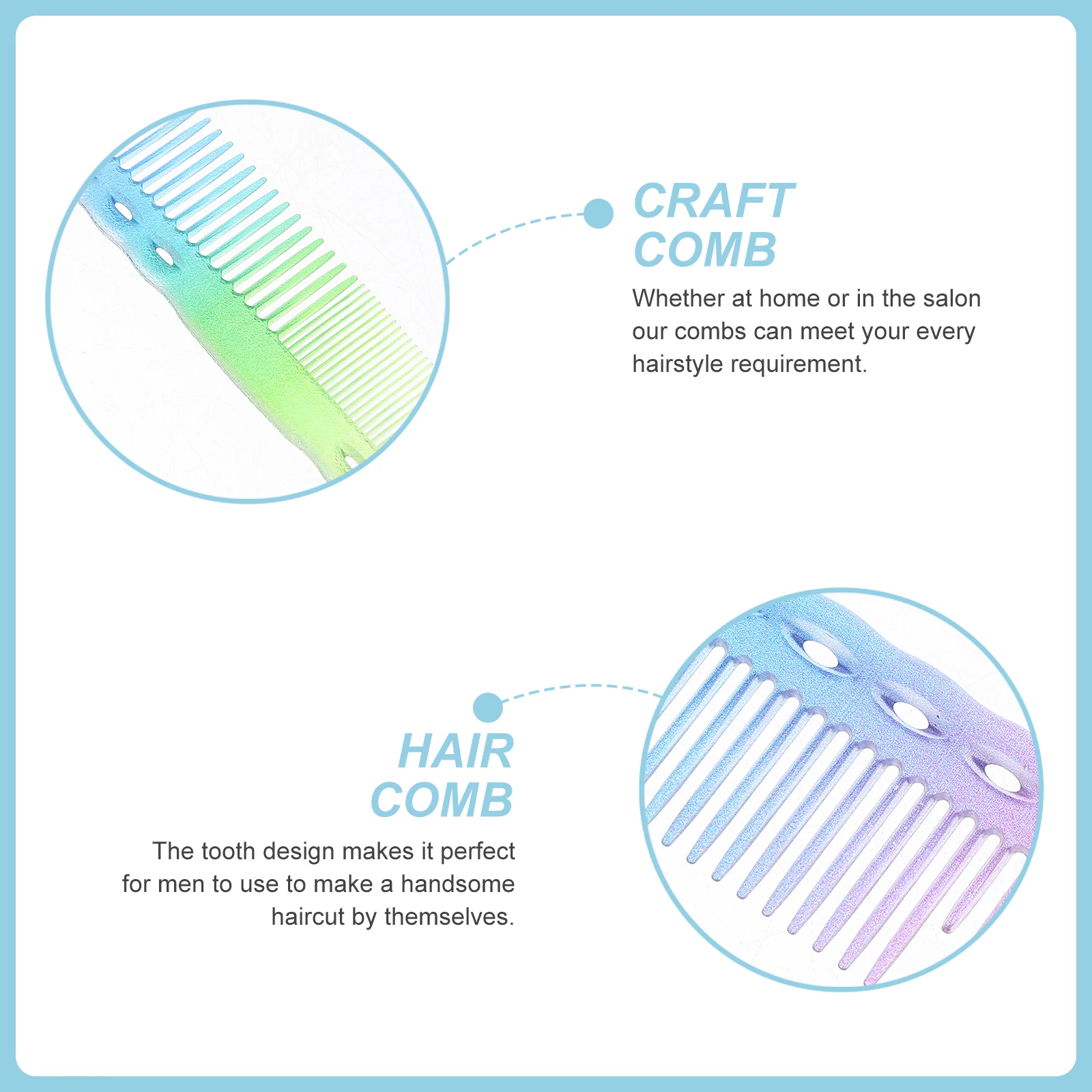 

3 Pcs Barber Hairdressing Combs Fine Tooth Hairdressing Hair Comb Comb Styling Wet Hair Brush for Kids Fashion Professional