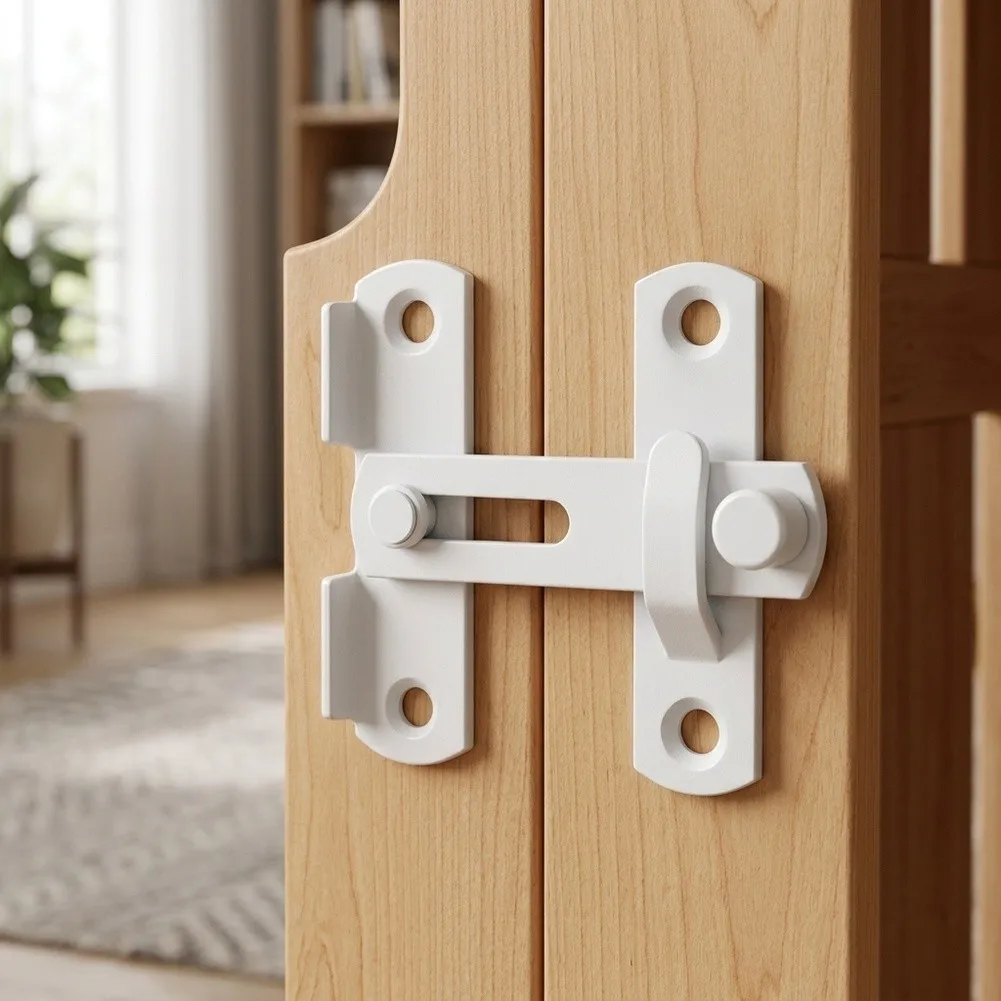 Stainless Steel Right Angle Hasp Latch 90 Degree Flip Lock For Sliding For Barn Door Pet Cage Wooden Fence Gate Hardware