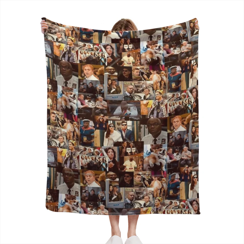 

Brooklyn Nine Nine collage Summer Blanket Thin Blanket for Couch Sofa Warmth Bed Artificial Flannel Blankets Comfortable