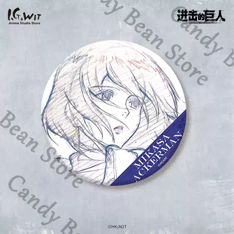 أنيمي هجوم حقيقي على تيتان ليفي أكرمان إرين جايجر هانج زوي ميكاسا تأثيري اللوحة الأصلية شارة شعار الكرتون بروش #3