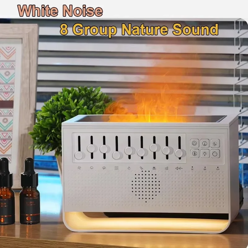 C221 Ambient Sound Bluetooth Speaker White Noise Night Light Humidifier All-in-one Machine 8 Group Nature Sound Stereo Soundbox