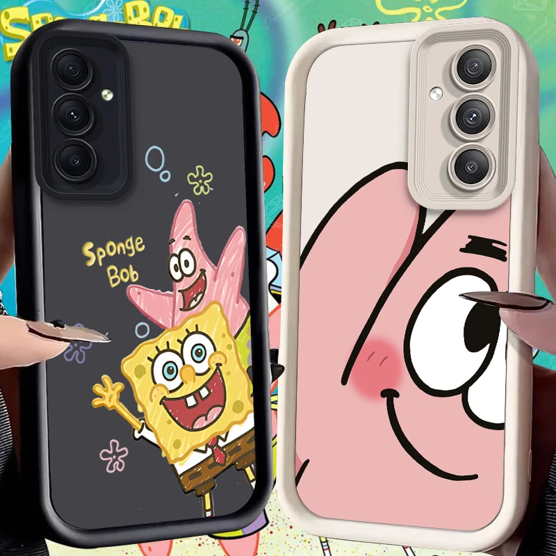 S-SpongeBobs Case for Samsung Galaxy S24 S23 S22 S21 Ultra Plus S20 FE A55 A54 A53 A52 A52S A51 A50 A50S A35 A34 Shockpoof Cover