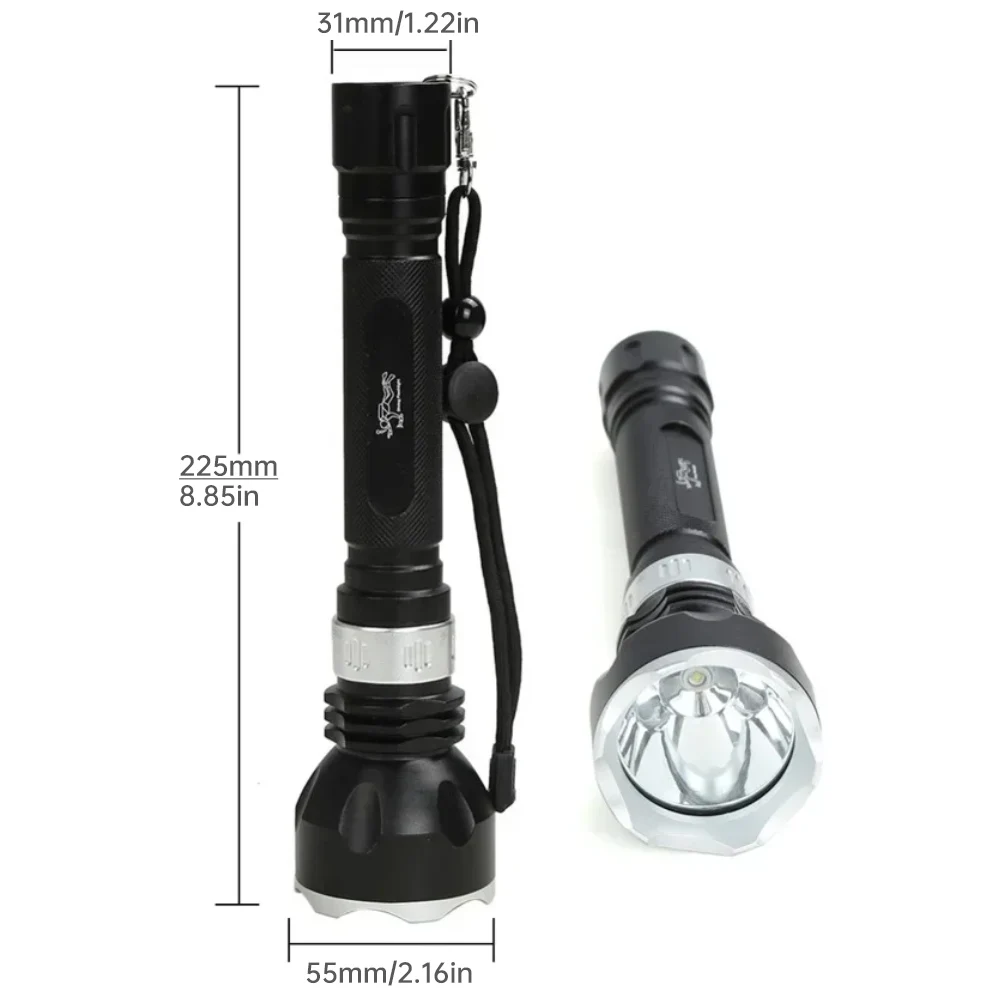 1000LM Underwater 40M Diving Flashlight Support 18650 Rechargeable Batteries with Magnetic Switch 5 Modes Light Scuba Dive Torch