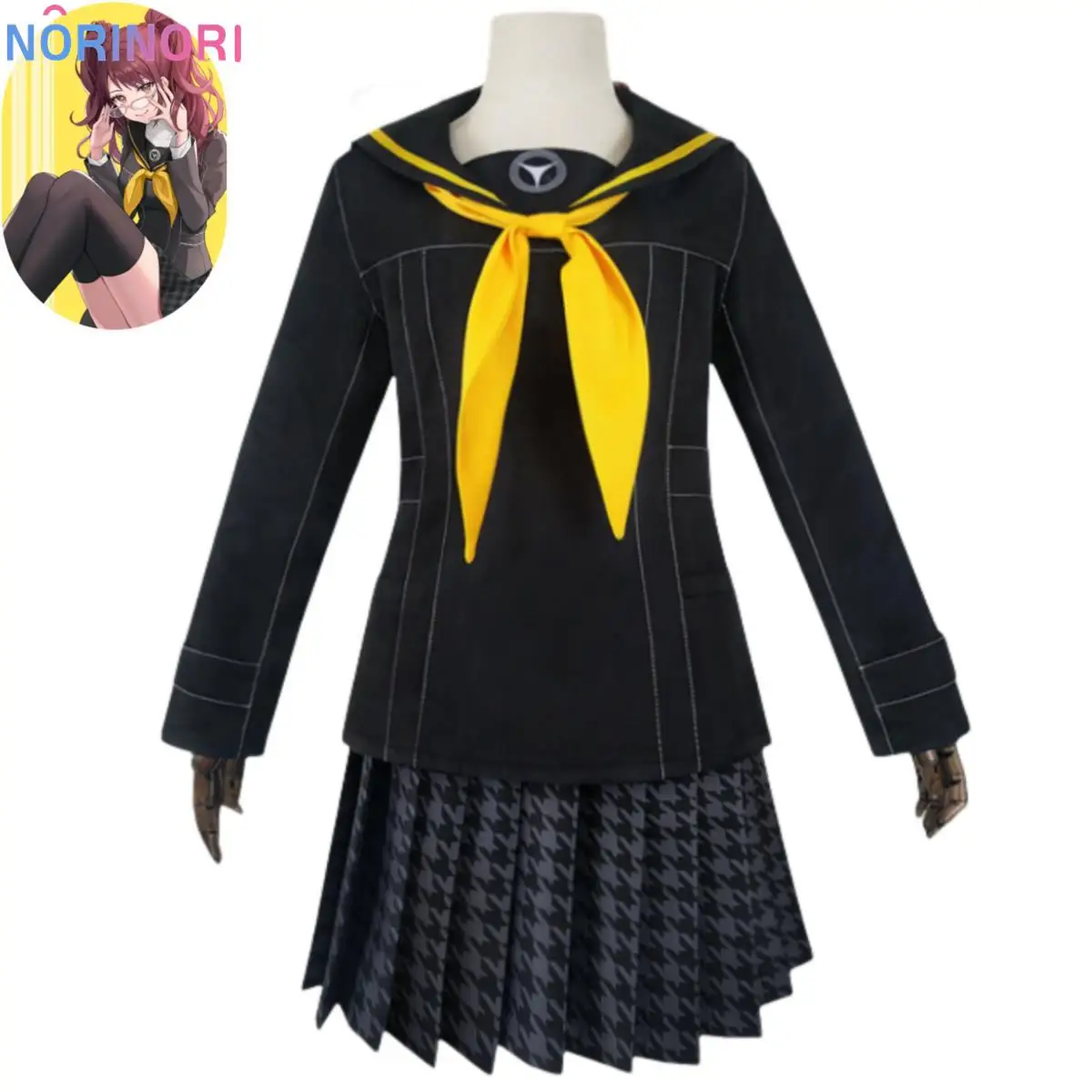 Anime Game Persona 4 P4 Kujikawa Rise Cosplay Costume Wig Japanese JK School Uniform Skirt Woman Sexy Halloween Party Suit