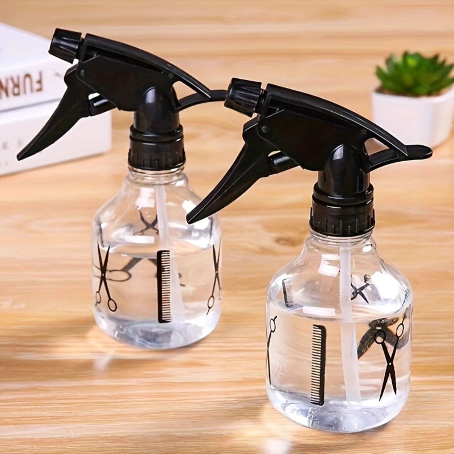 

1/3pcs Large Capacity Transparent Liquid Spray Bottles - Multi-Purpose Hand-Pressure Watering Can, Gentle Mister, and Salon Barb