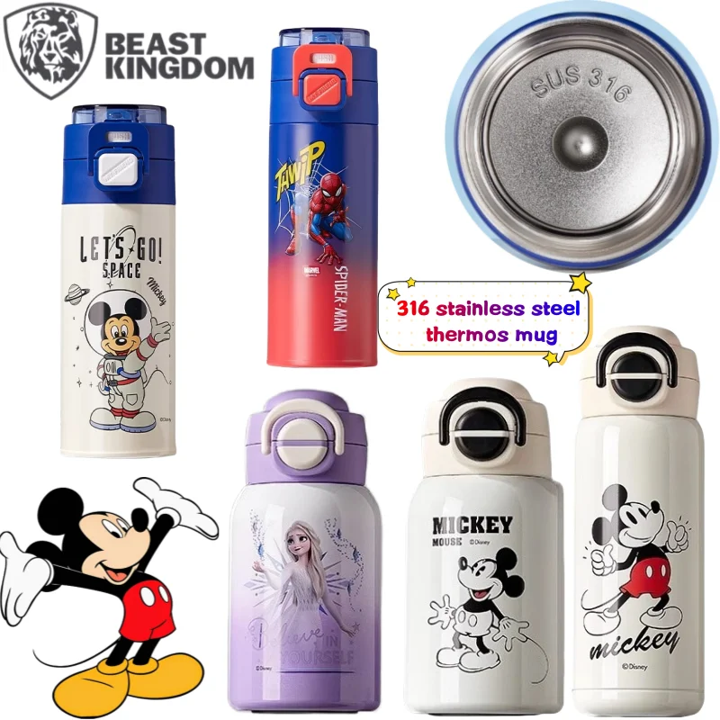 

Микки Эльза Человек-Паук термос кружка креативная высококачественная студенческая портативная портативная прямая чашка из нержавеющей стали с принтом «сделай сам» большой емкости