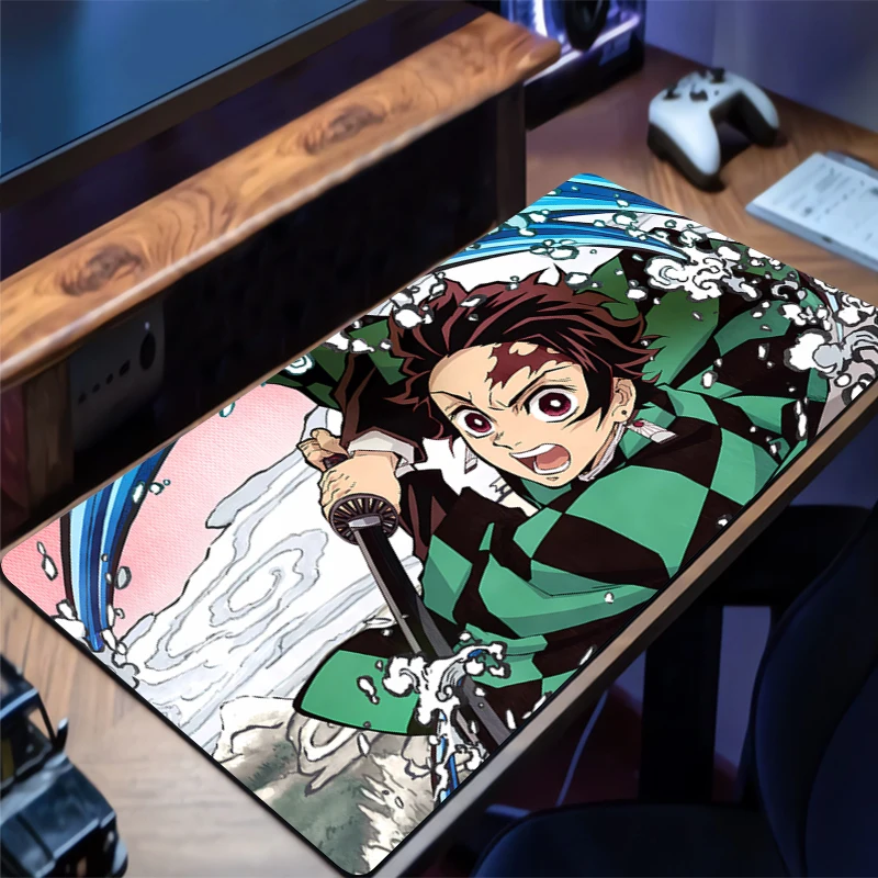 

Gaming Mouse Pad Demon Slayer Tanjirou Office Carpet Mouse Mats Gamer Rug Desk Accessories Computer Table Pads PC Anime Mousepad