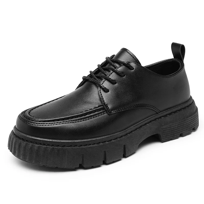

Men's motorcycle shoes, British style small leather shoes, casual business black leather shoes, men's shoes