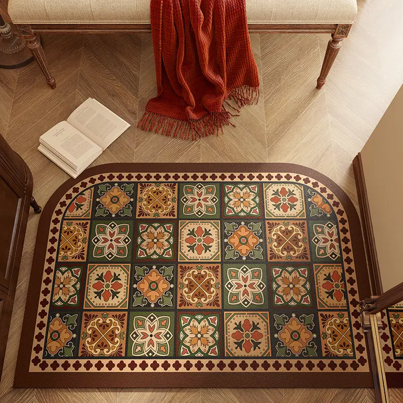 

PVC Entrance Mat Door Mat Non-slip Drainage Mat Rug Quick Dry Bathroom Rugs Floor Mat