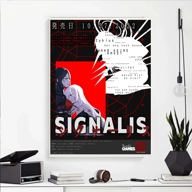 Survival Horror Adventure Game Signalis Poster Indie Game High Quality Canvas Painting Wall Art for Living Room Home Decor Gift
