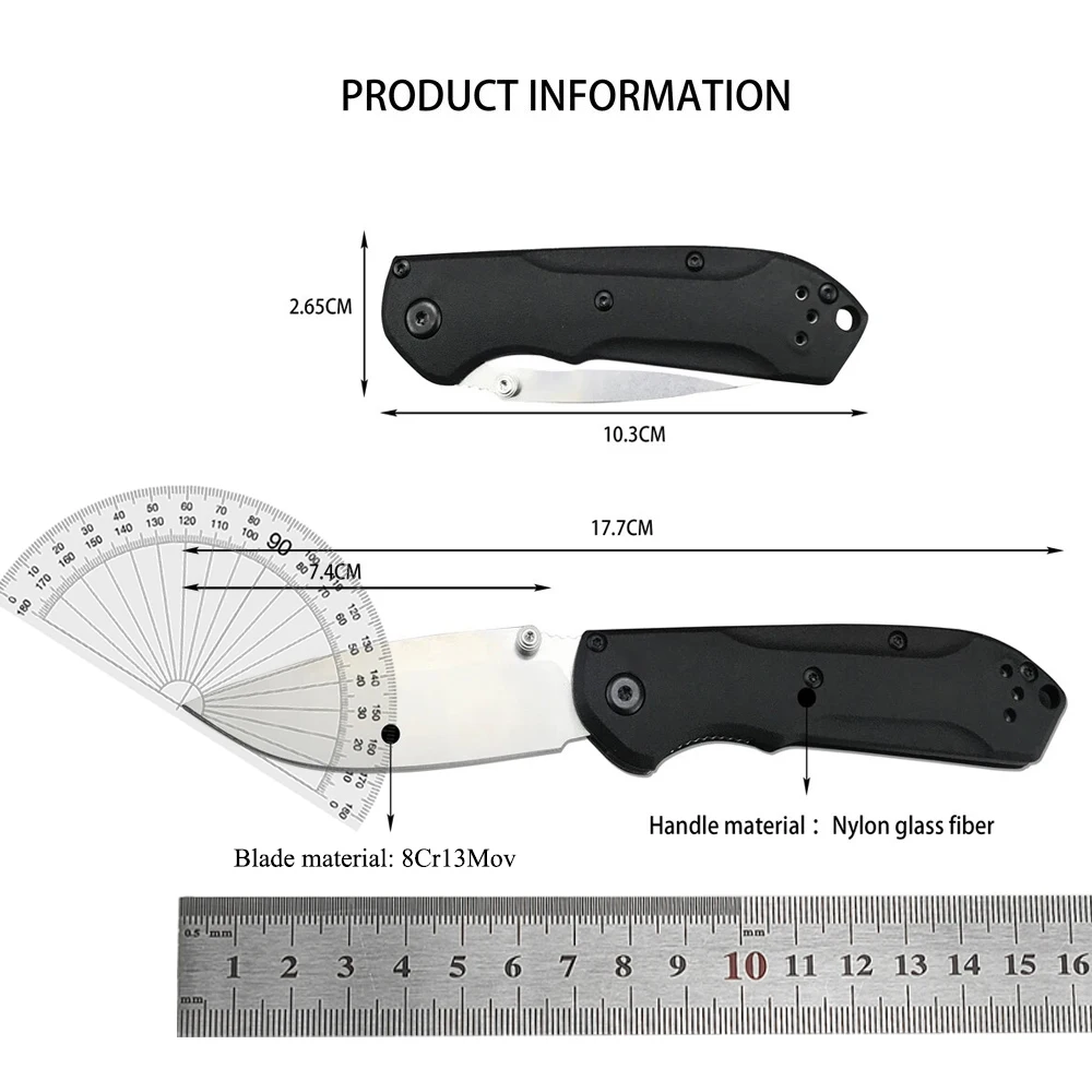 8Cr13Mov Blade Small Pocket Knife Nylon Wave Fiber Handle Flipper Folding Knife Portable Multifunctional Hunting Tactical Knifes