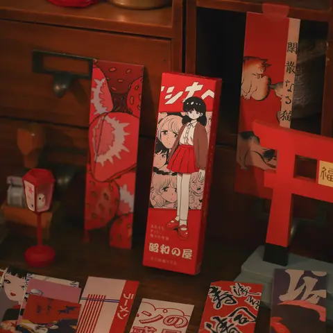 Yoofun 일본식 빈티지 종이 책 마크 레트로 바람 책갈피 페이지 책 리더 학생 문구, 30 개/팩