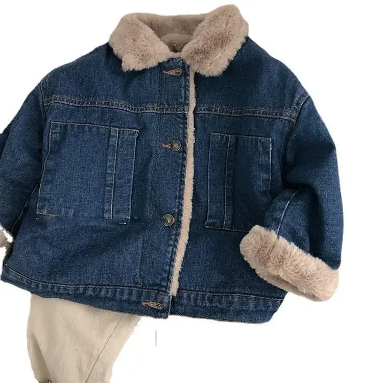 Boys Spring Denim Jacket 2022 New Children's Baby Casual Single-breasted Stand-up Collar Jacket Children's Denim Jacket