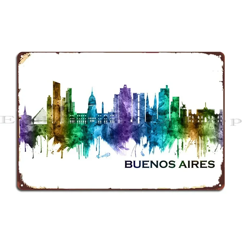 Buenos Aires Аргентина металлическая табличка гаражный клуб кино печать настенная жестяная вывеска плакат