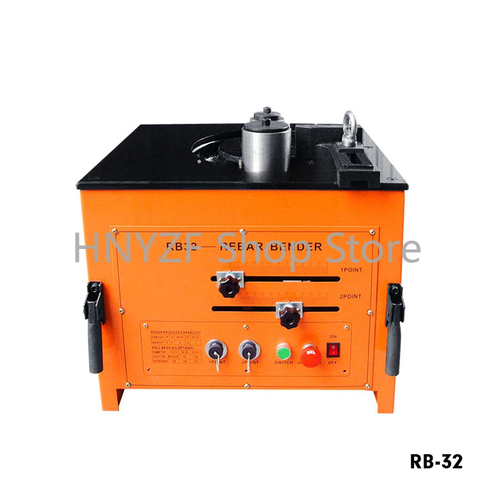 RB25/RB35 Rebar Bending Machine 220V/110V 1700W/1800W Desktop Hoop Bender angle 0-180° Bending diameter 6-25mm foot switch