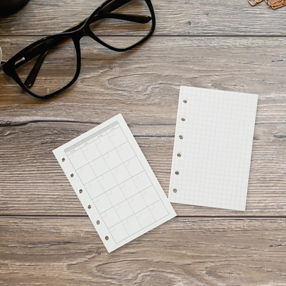 

2 set A7 Notebook Refill Paper Smooth Loose-Leaf Insert Replacement For Planner Binder Journal Notepad Scrapbook Stationery