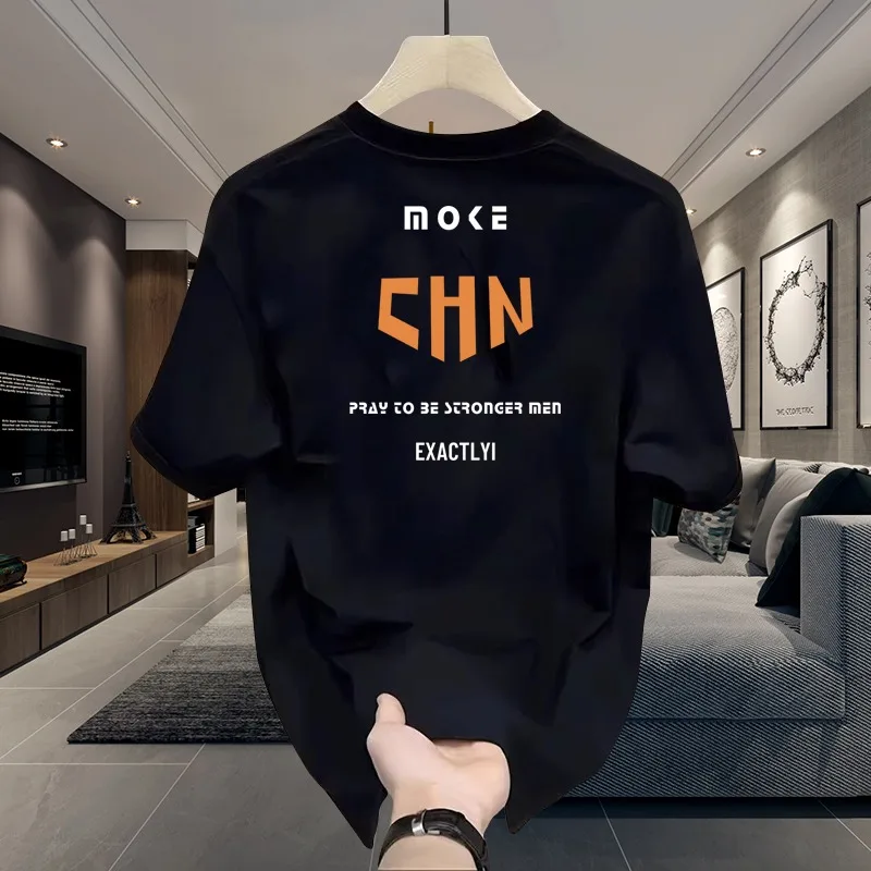 

Премиальные хлопковые футболки для мужчин и женщин, универсальные, базовые, с принтом, молодежные, модные, свободного кроя, с круглым вырезом, короткий рукав.