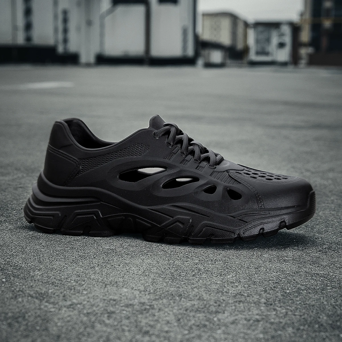 

Водонепроницаемые дышащие мужские уличные сандалии-сабо для пляжа и водных видов спорта с закрытым носком из ЭВА, удобные повседневные туфли