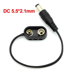 9V Battery Clip Converter Power Cable Connector Pedal Effect DC Male Adapter 9Volt Power Supply Cable Guitar Accessories