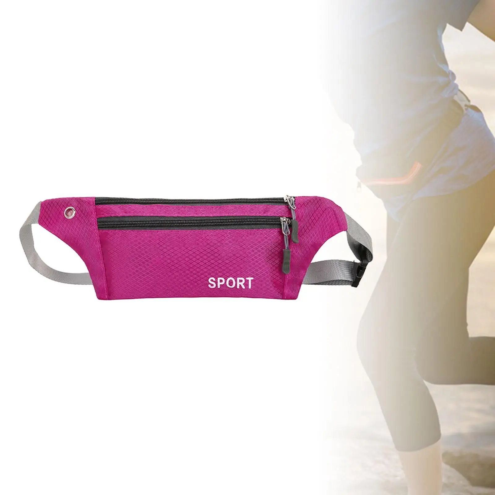 Marsupio da corsa Porta telefono con foro per cuffie Cintura da corsa Corridori Marsupio per escursionismo Allenamento fitness Campeggio Equitazione