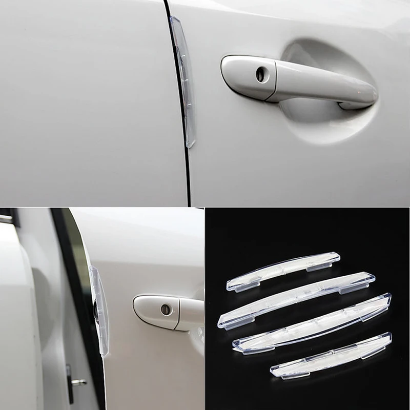 

4x Car Styling Mouldings PVC Transparent Car Door Edge Anti-Collision Scratch Protector Guard Strip Vehicle Exterior Parts