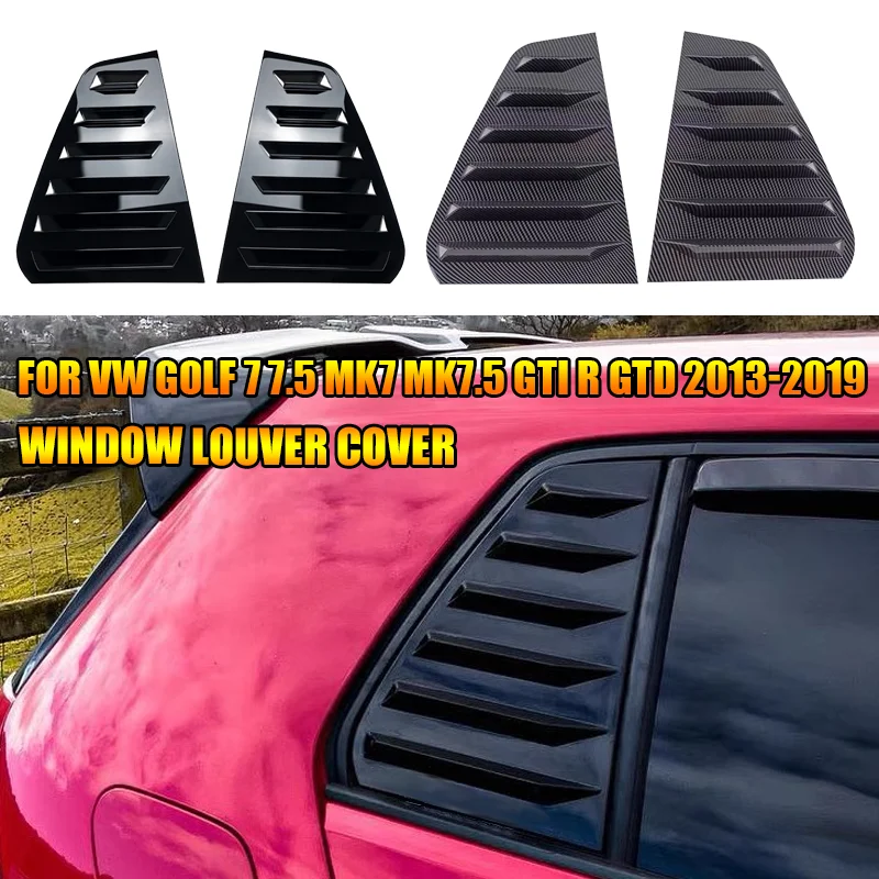 For VW Accessories Golf 7 7.5 MK7 MK7.5 GTI R GTD 2013-2019 Car Rear Side Window Louver Air Vents Windshield Decoration Cover