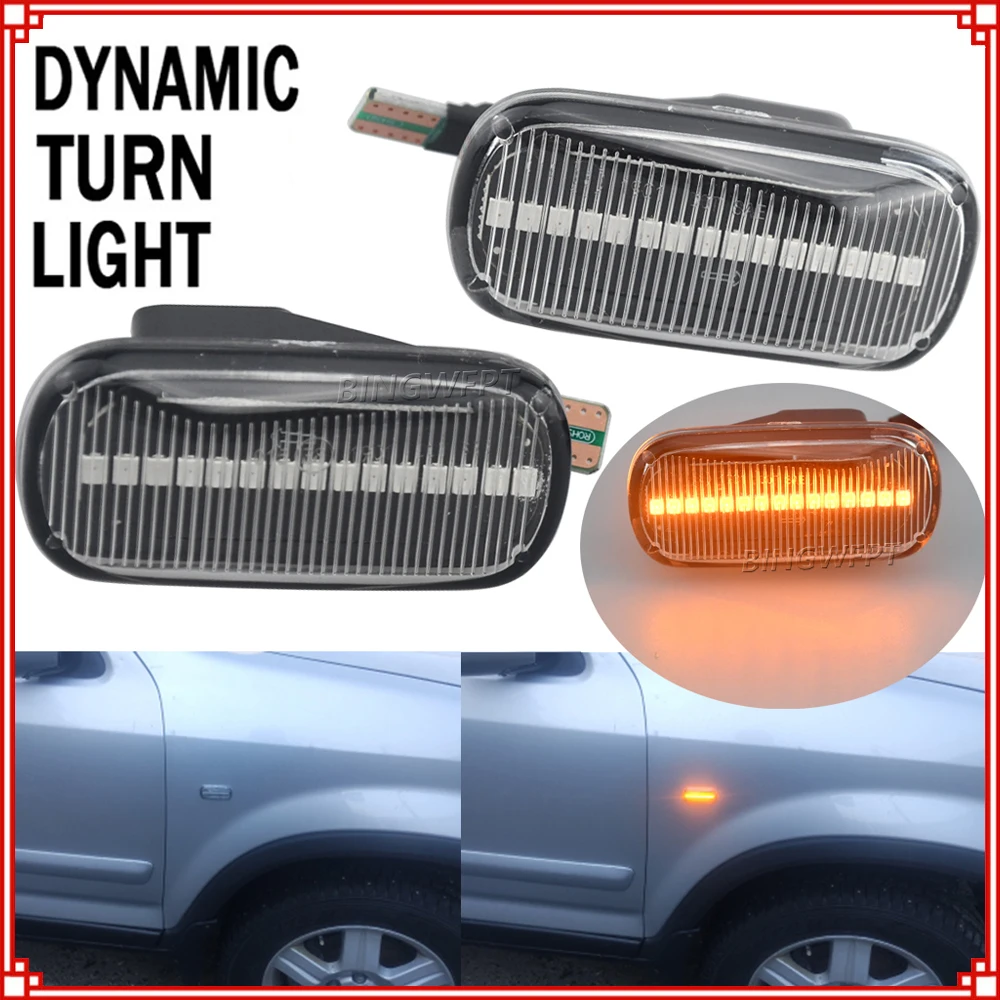 Auto Parts Side Marker Lamp Dynamic LED Turn Signal Lights For Honda CRV Accord Civic Jazz Fit Stream Integra DC5 Odyssey Acura