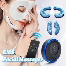 EMS-Appareil de massage lifting du visage, appareil de beauté pour le raffermissement de la peau, anti-rides, soins de la peau, cernes foncés