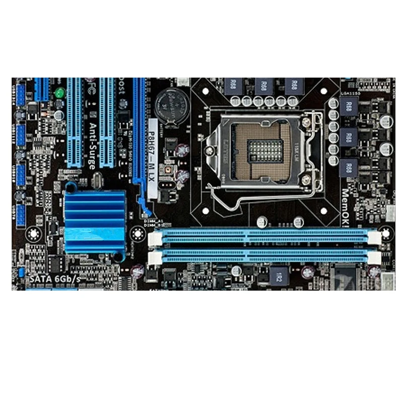 For Intel Used H67 P8H67-M LX motherboard original  LGA 1155 DDR3 16GB For USB2.0 SATA2 Desktop Mainboard