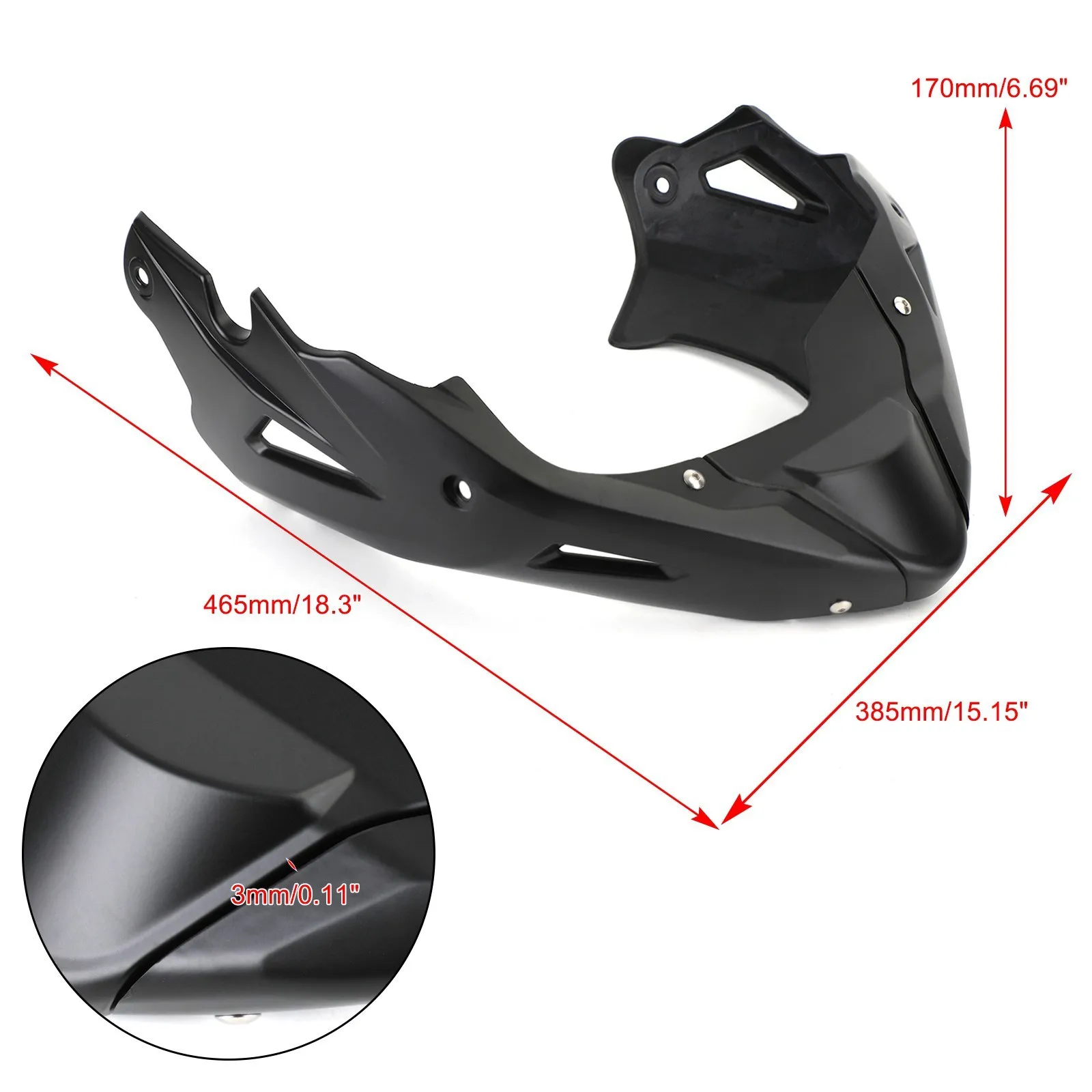 Belly Pan Lower Fairing Panel Engine Cover Fairing Exhaust Guard For Honda CB650R 2019-2021 CB650F 2014-2021