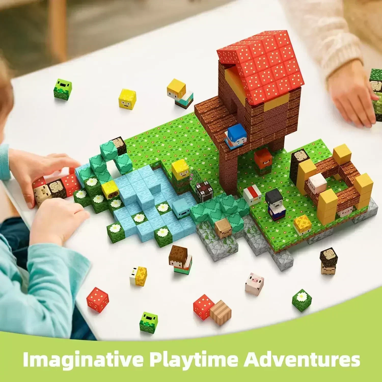 Magnetic Building Blocks Kid Toys Magnet Cube Set Mine World for Age 3+ Boys Girls DIY Model Children Magnets Toys Sensory Gifts