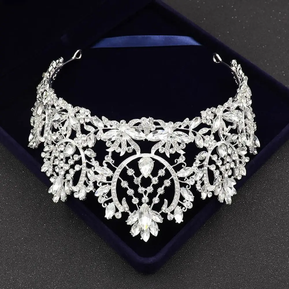 

Коронные украшения для торта в стиле барокко со стразами, роскошные хрустальные свадебные короны, головные уборы, сверкающие хрустальные топперы для торта