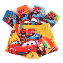 3 sztuk/Disney Cars majtki Mcqueen figi dziecięce kreskówki bawełniana bielizna z czterema rogami chłopięce szkolne bawełniane kalesony z nadrukiem