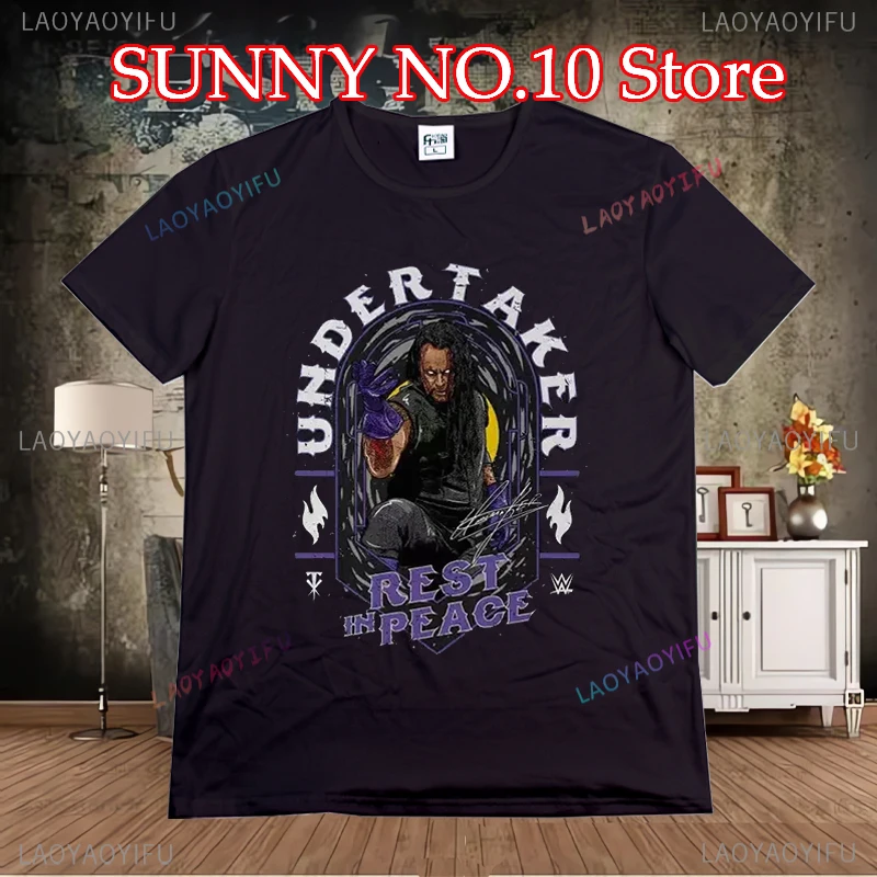 UNDERTAKER Wrestlemania Printed  T-shirts  Summer Fashion men Tees