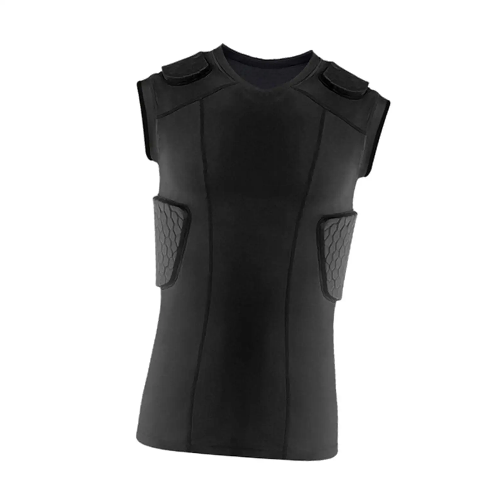 

Mens Padded Vest Protection Gear Sleeveless Quick Drying Sports Shock Training