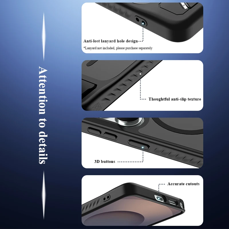 Für Samsung Galaxy S26 Ultra Hülle mit Ständer Magnetische Hülle PC+TPU Linsenschutz für Samsung Galaxy S26 S26+ – Detail 12