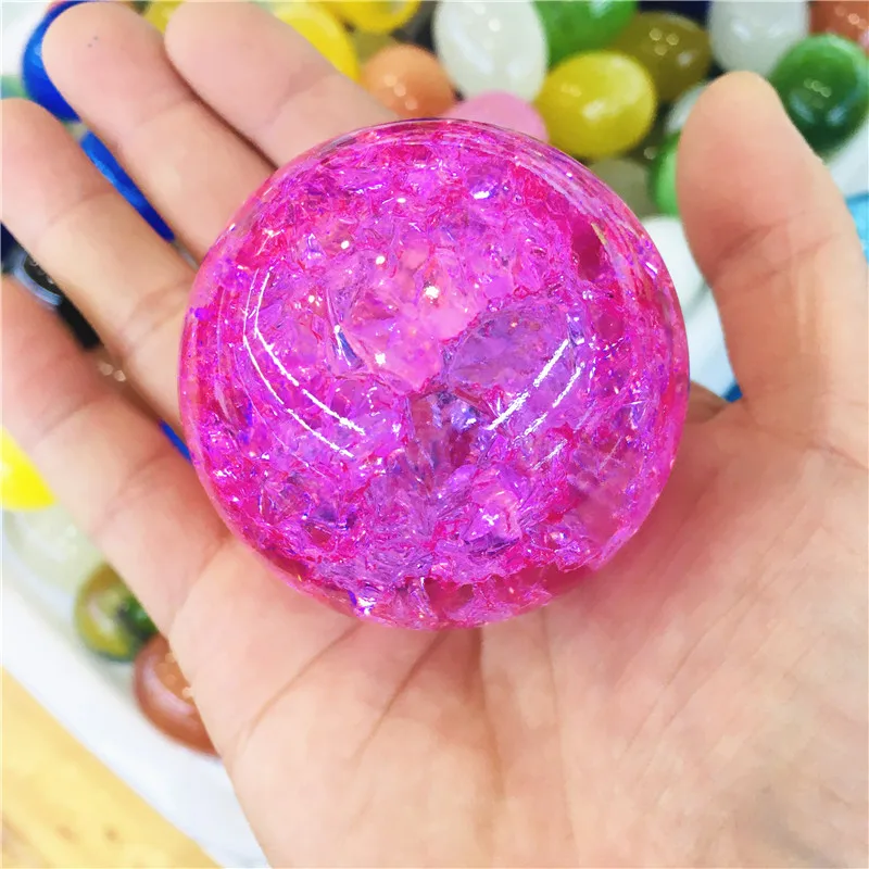6 cm Kristalle Glas Eis Riss Ball Quarz Murmeln Magische Kugel Fengshui Ornamente Rocky Wasser Brunnen Bonsai Ball Hause decora – Detail 3