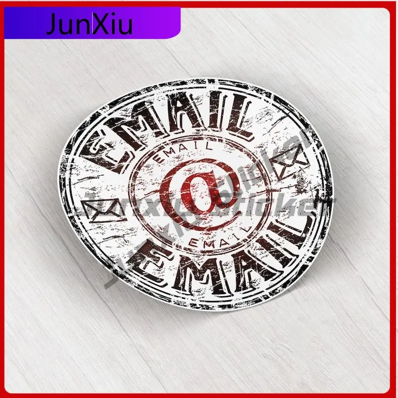 

Email @ Electronic Mail Internet Sign Letter Grunge Stamp Sign Vinyl Car Sticker Bumper Camper Windows Decal Truck Camper Decals